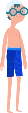 Boy swimmer
