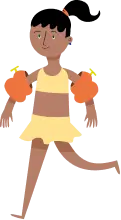 Girl swimmer